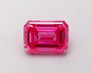 1.02ct EMERALD Fancy Vivid Pink VS1 Coloured Lab diamond