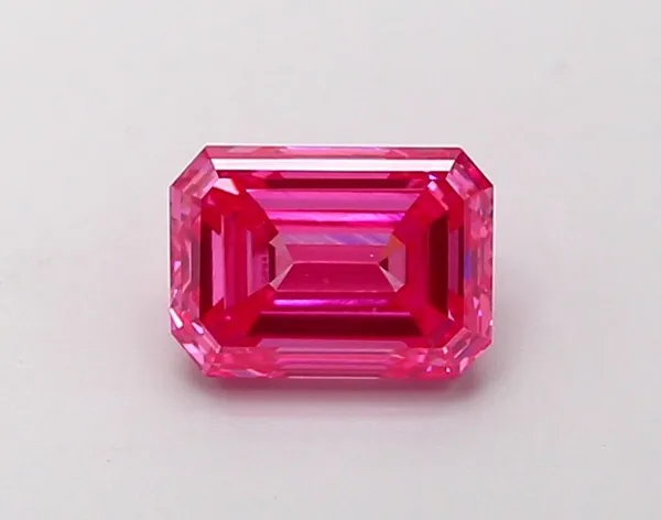 1.02ct EMERALD Fancy Vivid Pink VS1 Coloured Lab diamond
