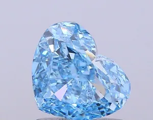 1.51ct HEART Fancy Vivid Blue SI1 Coloured Lab diamond