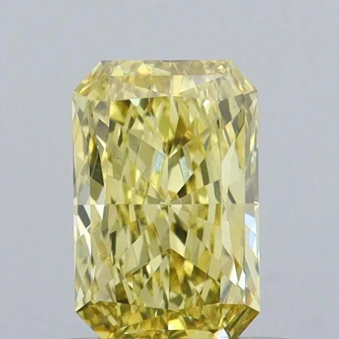 0.62ct RADIANT Fancy Intense Yellow VS1 Coloured Lab diamond