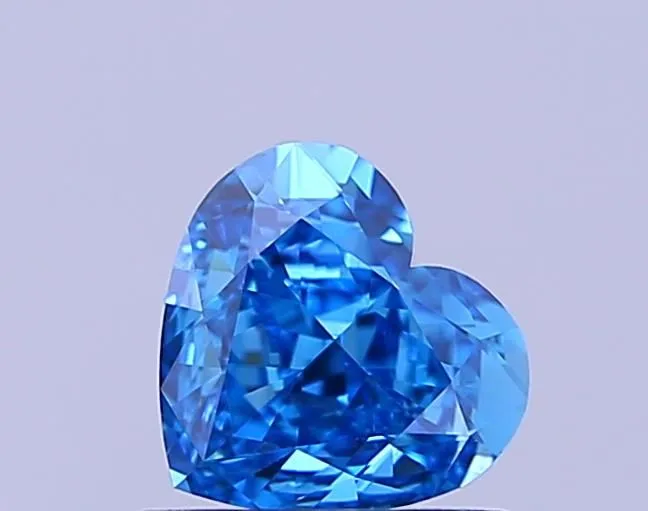 1.01ct HEART Fancy Vivid Blue VS1 Coloured Lab diamond