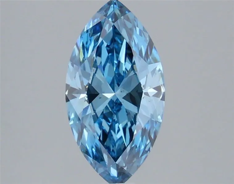 2.00ct MARQUISE Fancy Vivid Blue VS1 Coloured Lab diamond
