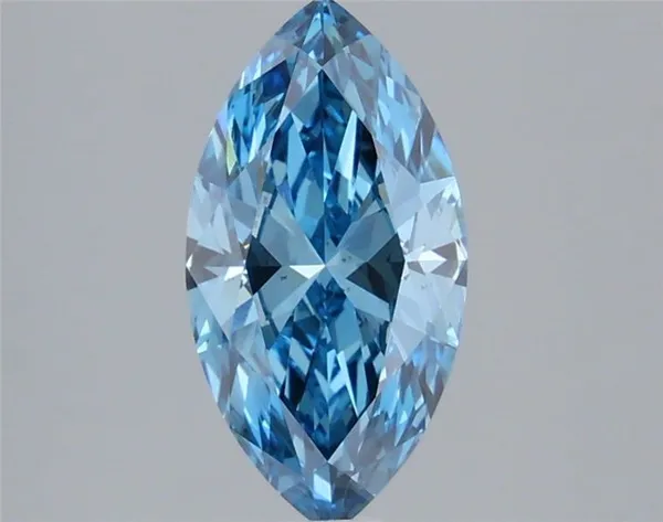 2ct MARQUISE Fancy Vivid Blue VS1 Coloured Lab diamond