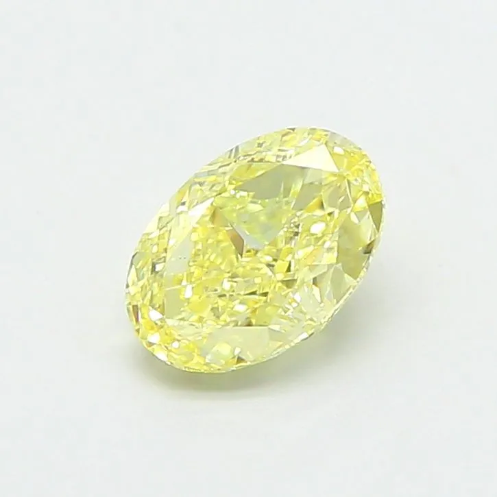 1.01ct OVAL Fancy Yellow VS1 Coloured Lab diamond