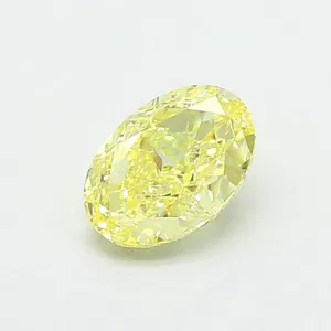 1.01ct OVAL Fancy Yellow VS1 Coloured Lab diamond
