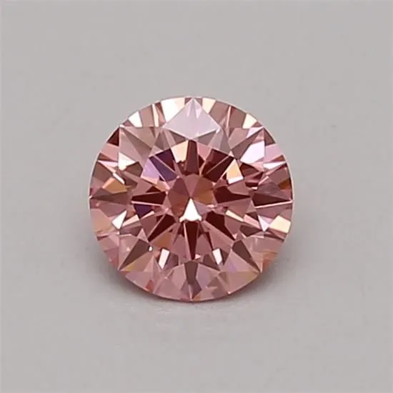 0.35ct ROUND Fancy Vivid Pink VVS2 Coloured Lab diamond