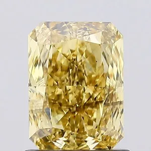 1.06ct RADIANT Fancy Intense Yellow SI1 Coloured Lab diamond