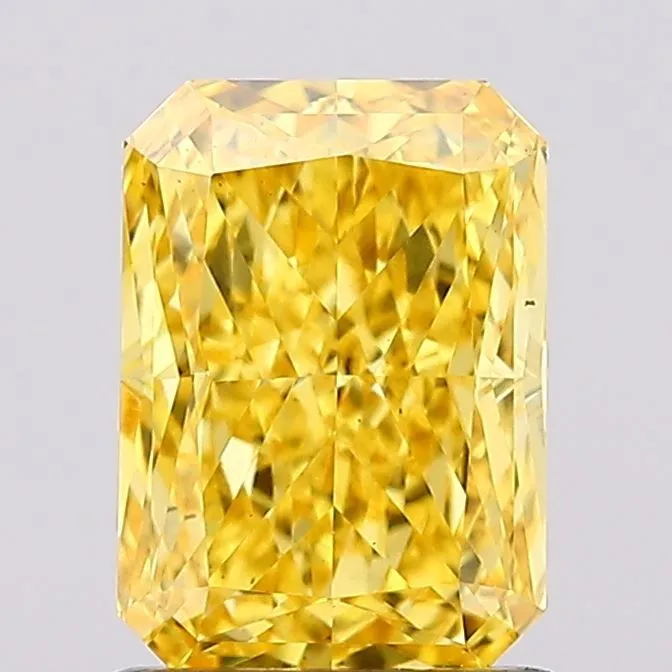 1.33ct RADIANT Fancy Vivid Yellow VS1 Coloured Lab diamond