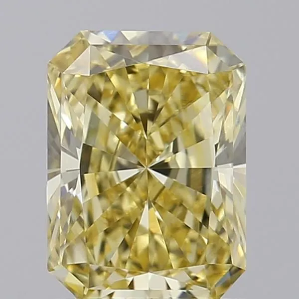 0.98ct RADIANT Fancy Intense Yellow VS1 Coloured Lab diamond
