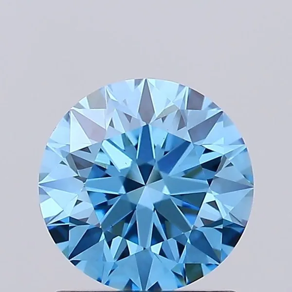 1.03ct ROUND Fancy Vivid Blue VS1 Coloured Lab diamond