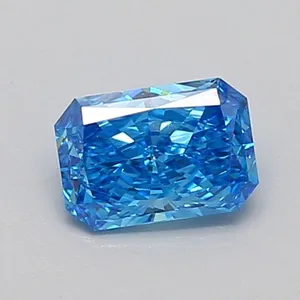 0.55ct RADIANT Fancy Vivid Blue VS1 Coloured Lab diamond