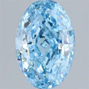 1.12ct OVAL Fancy Vivid Blue VVS2 Coloured Lab diamond
