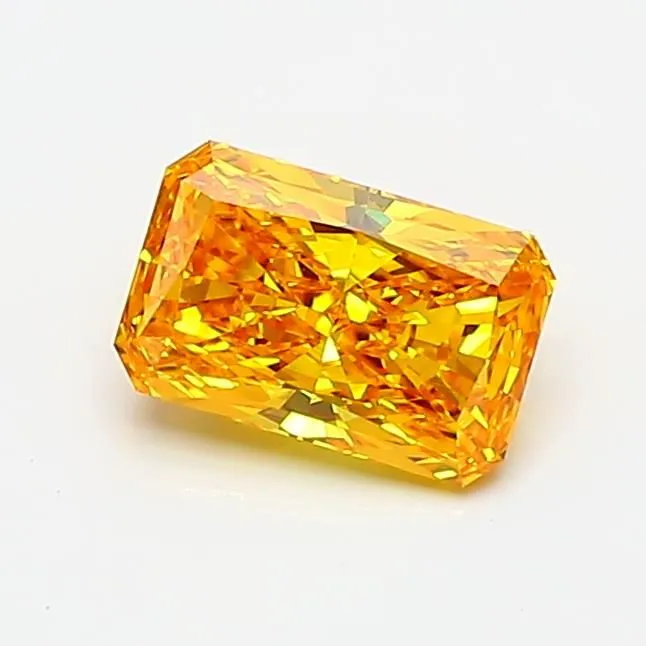 0.75ct RADIANT Fancy Vivid Yellow VVS1 Coloured Lab diamond