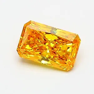 0.75ct RADIANT Fancy Vivid Yellow VVS1 Coloured Lab diamond