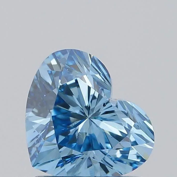 0.91ct HEART Fancy Vivid Blue VS2 Coloured Lab diamond