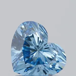 0.91ct HEART Fancy Vivid Blue VS2 Coloured Lab diamond
