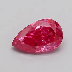 0.51ct PEAR Fancy Vivid Pink VS1 Coloured Lab diamond