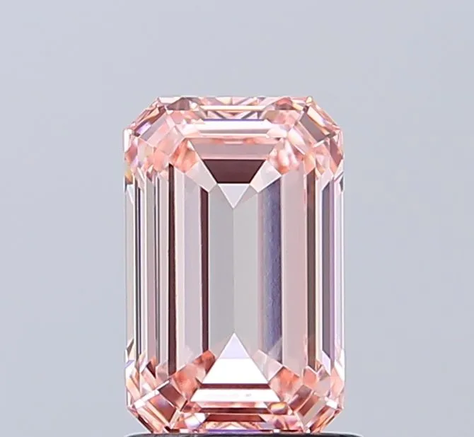 1.55ct EMERALD Fancy Intense Pink VS1 Coloured Lab diamond
