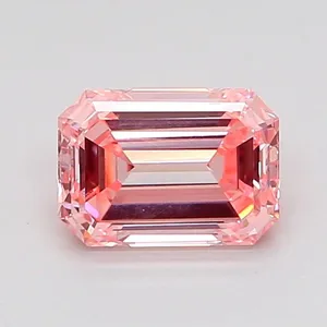 1.03ct EMERALD Fancy Intense Pink VVS2 Coloured Lab diamond