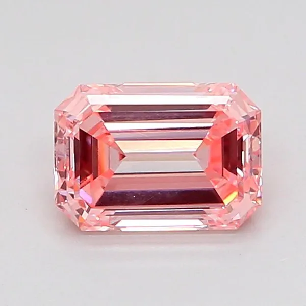 1.03ct EMERALD Fancy Intense Pink VVS2 Coloured Lab diamond
