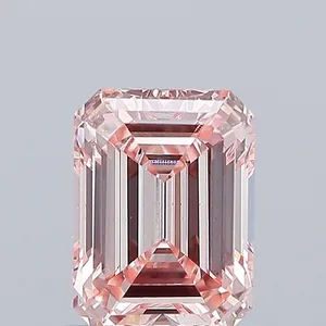 1ct EMERALD Fancy Intense Pink VS2 Coloured Lab diamond