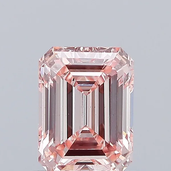 1ct EMERALD Fancy Intense Pink VS2 Coloured Lab diamond