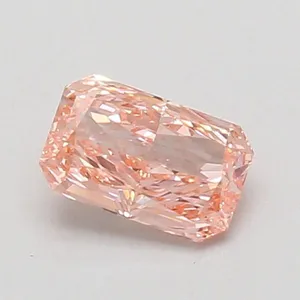 0.82ct RADIANT Fancy Vivid Pink VVS2 Coloured Lab diamond