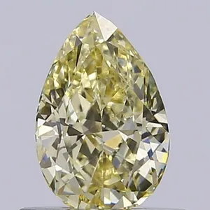 0.68ct PEAR Fancy Light Yellow VVS2 Coloured Lab diamond
