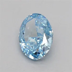 0.53ct OVAL Fancy Vivid Blue VVS2 Coloured Lab diamond