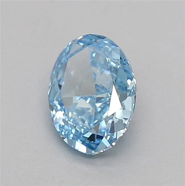 0.53ct OVAL Fancy Vivid Blue VVS2 Coloured Lab diamond