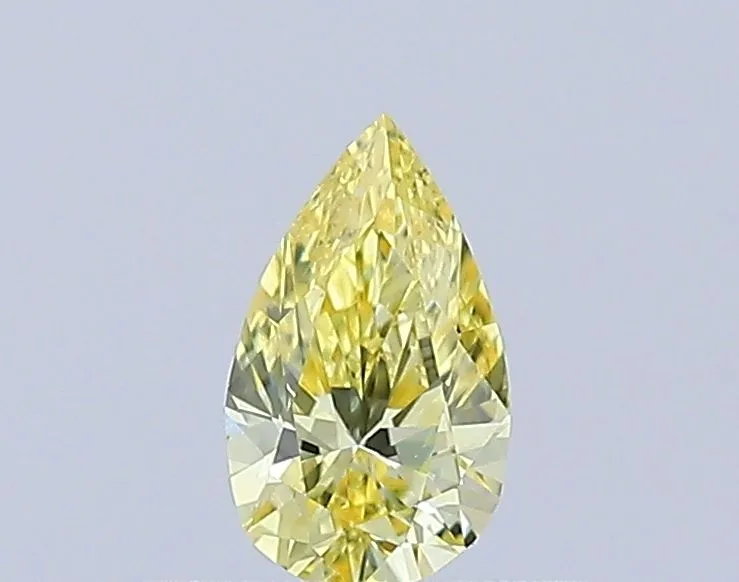 0.31ct PEAR Fancy Intense Yellow VS2 Coloured Lab diamond