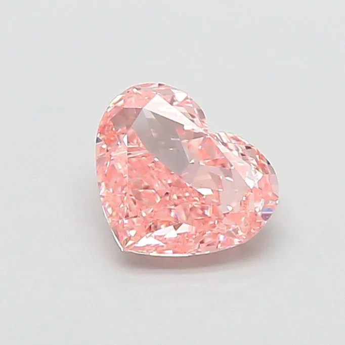 0.83ct HEART Fancy Intense Pink VS1 Coloured Lab diamond