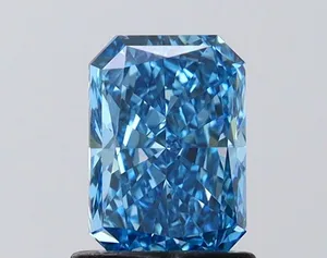 1.08ct RADIANT Fancy Vivid Blue VVS2 Coloured Lab diamond