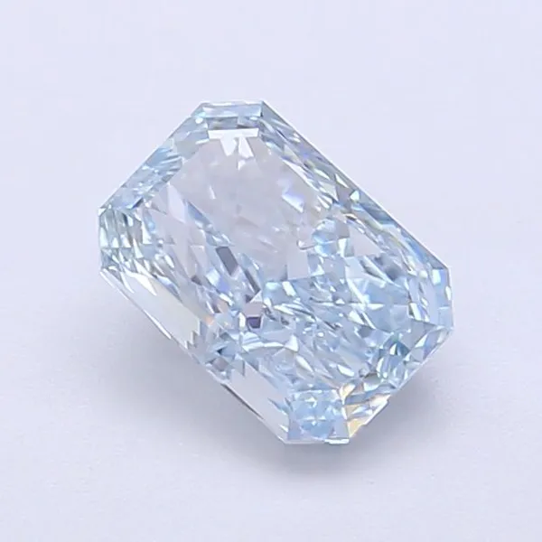 1ct RADIANT Fancy Vivid Blue VVS2 Coloured Lab diamond