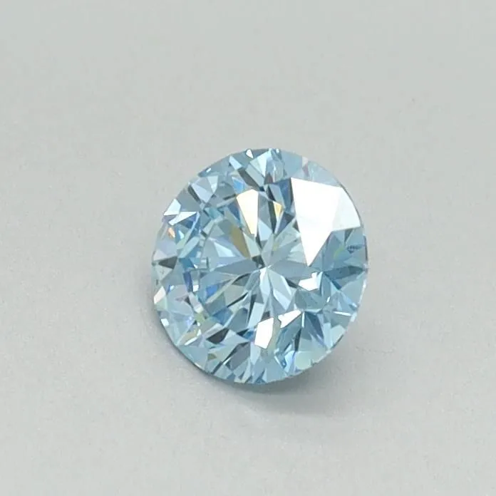 0.34ct ROUND Fancy Vivid Blue VS1 Coloured Lab diamond