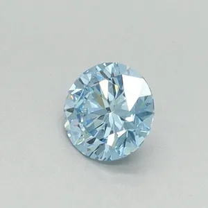 0.34ct ROUND Fancy Vivid Blue VS1 Coloured Lab diamond