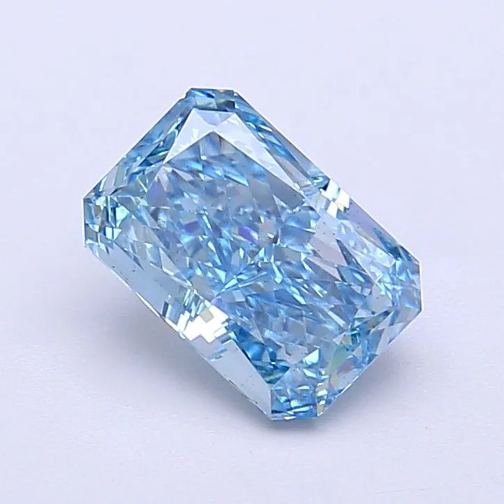 1.46ct RADIANT Fancy Vivid Blue VS2 Coloured Lab diamond