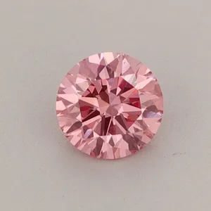 0.46ct ROUND Fancy Vivid Pink VS1 Coloured Lab diamond
