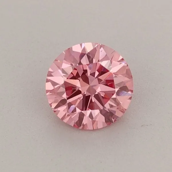 0.46ct ROUND Fancy Vivid Pink VS1 Coloured Lab diamond