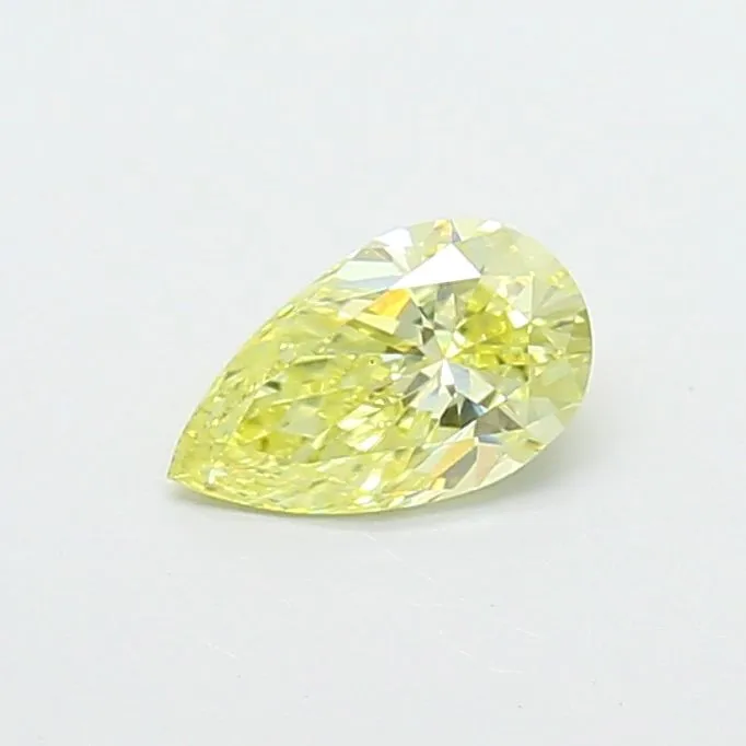 0.56ct PEAR Fancy Yellow VS1 Coloured Lab diamond