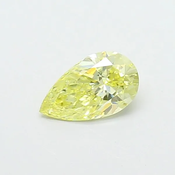 0.56ct PEAR Fancy Yellow VS1 Coloured Lab diamond