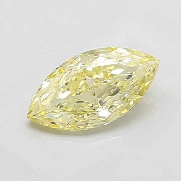 1.54ct MARQUISE Fancy Yellow VVS2 Coloured Lab diamond