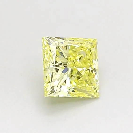 0.51ct PRINCESS Fancy Yellow VS1 Coloured Lab diamond