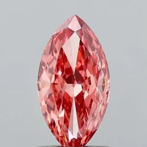 1.13ct MARQUISE Fancy Vivid Pink VS1 Coloured Lab diamond
