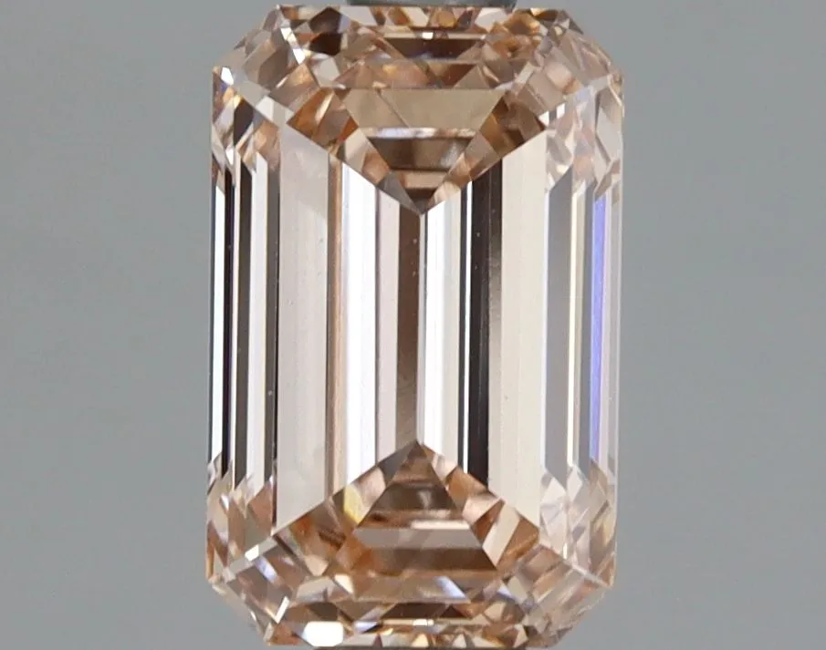 1.53ct EMERALD Fancy Orangey Pink VS2 Coloured Lab diamond