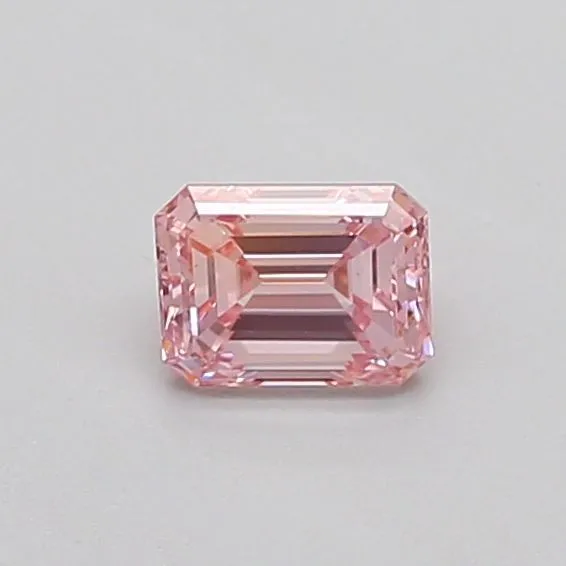 0.34ct EMERALD Fancy Intense Pink VS2 Coloured Lab diamond
