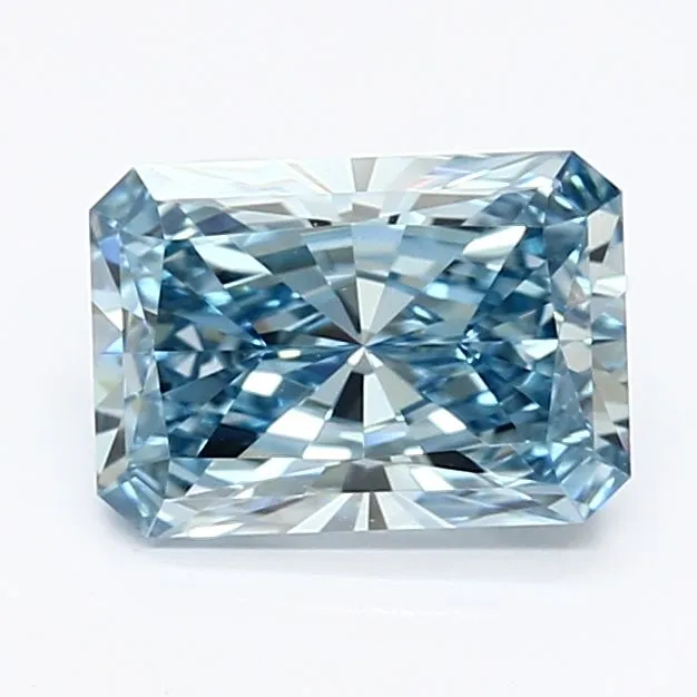 1.22ct RADIANT Fancy Vivid Blue VS1 Coloured Lab diamond