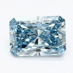 1.22ct RADIANT Fancy Vivid Blue VS1 Coloured Lab diamond
