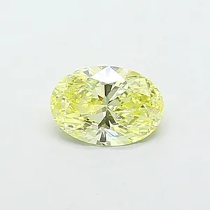 0.62ct OVAL Fancy Light Yellow VS1 Coloured Lab diamond