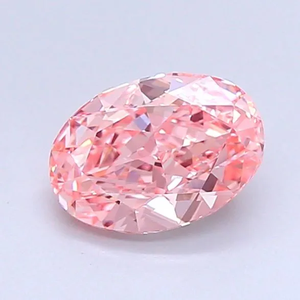 1ct OVAL Fancy Vivid Pink VVS2 Coloured Lab diamond
